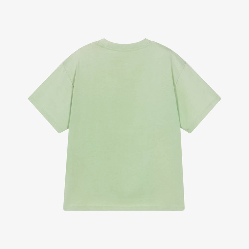 KENZO KIDS-Boys Pale Green Cotton Fuji Logo T-Shirt | Childrensalon