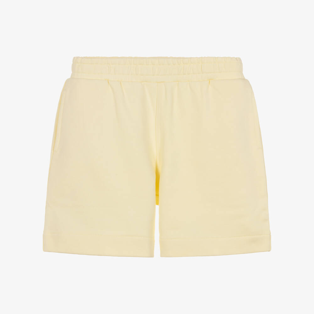 KENZO KIDS-Boys Pale Yellow Cotton Jersey Shorts | Childrensalon
