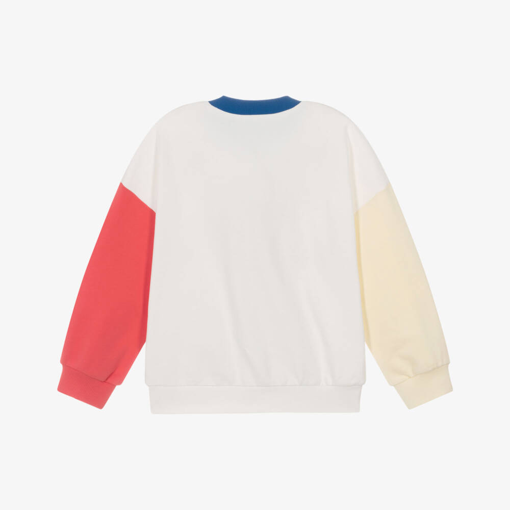 KENZO KIDS-Boys White Cotton Embroidered Bubble Tiger Sweatshirt  | Childrensalon