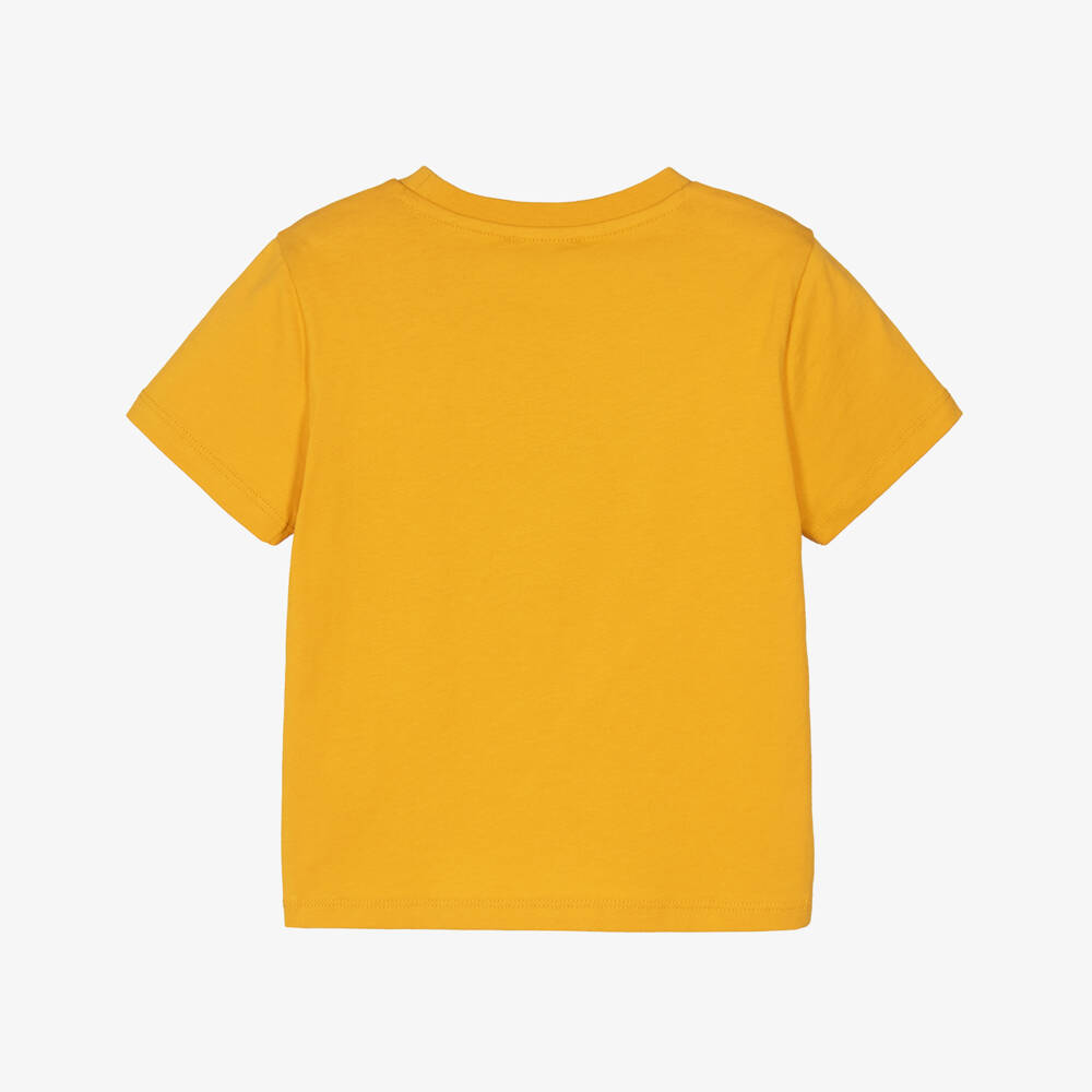 KENZO KIDS-Boys Yellow Cotton Chameleon T-Shirt | Childrensalon