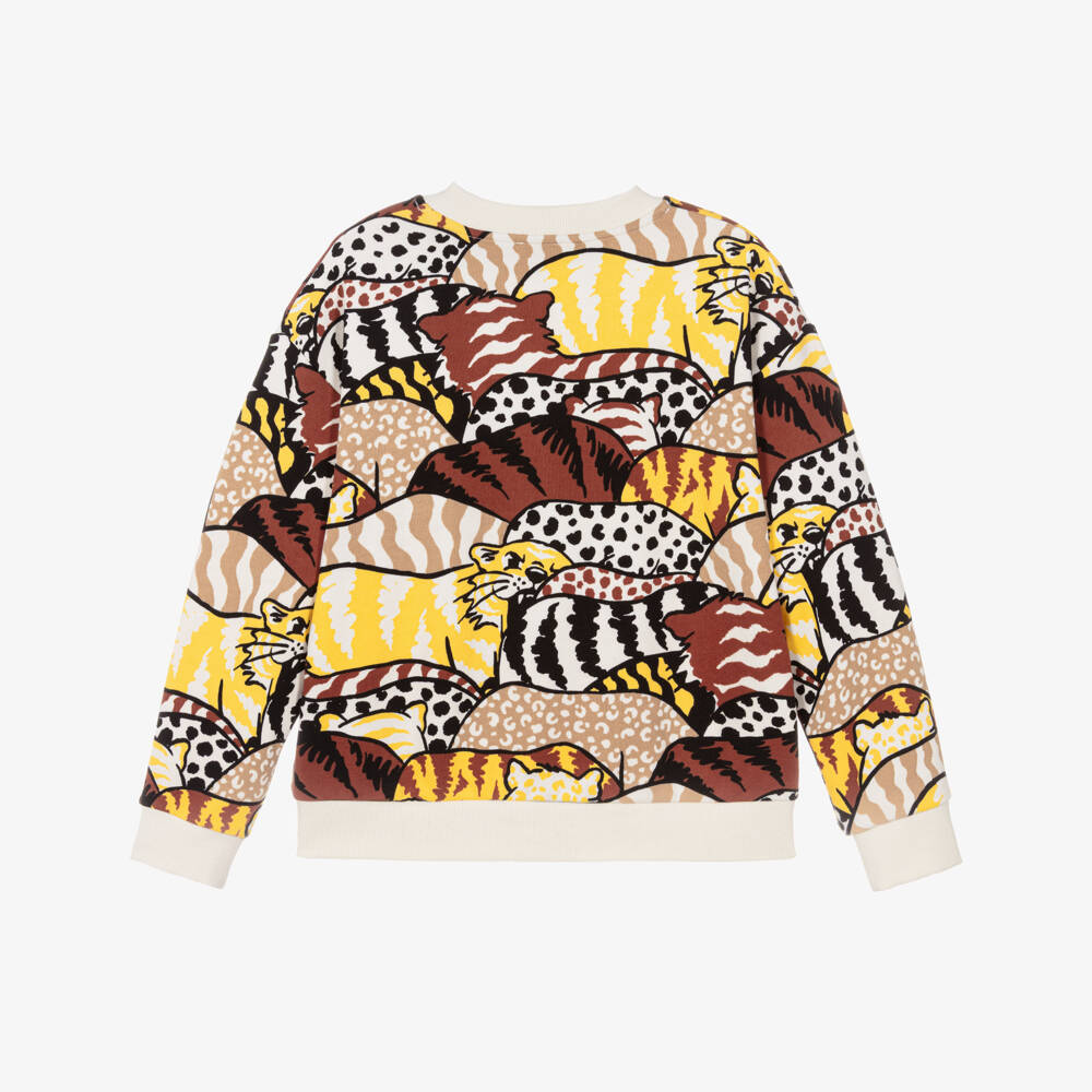 KENZO KIDS-Brown & Beige Animal Camouflage Sweatshirt | Childrensalon