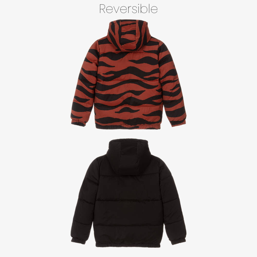 KENZO KIDS-Brown & Black Reversible Tiger Stripe Jacket | Childrensalon