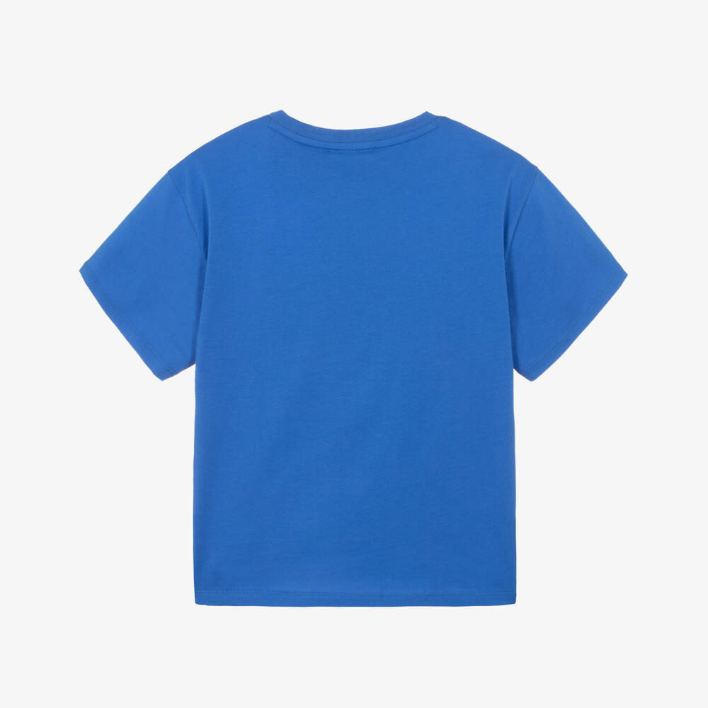 KENZO KIDS-Cobalt Blue Lucky Tiger Cotton T-Shirt | Childrensalon