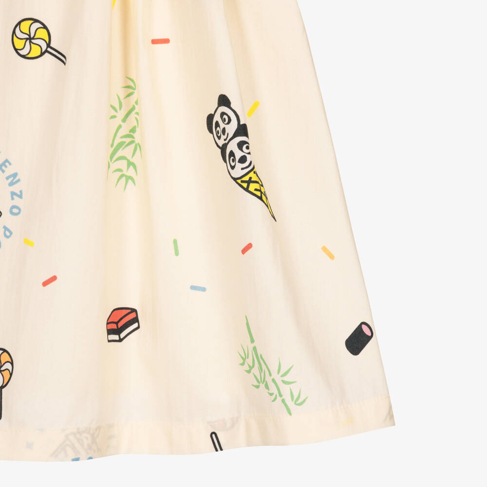 KENZO KIDS-Girls Ivory Ice Cream & Candy Pattern Dress | Childrensalon