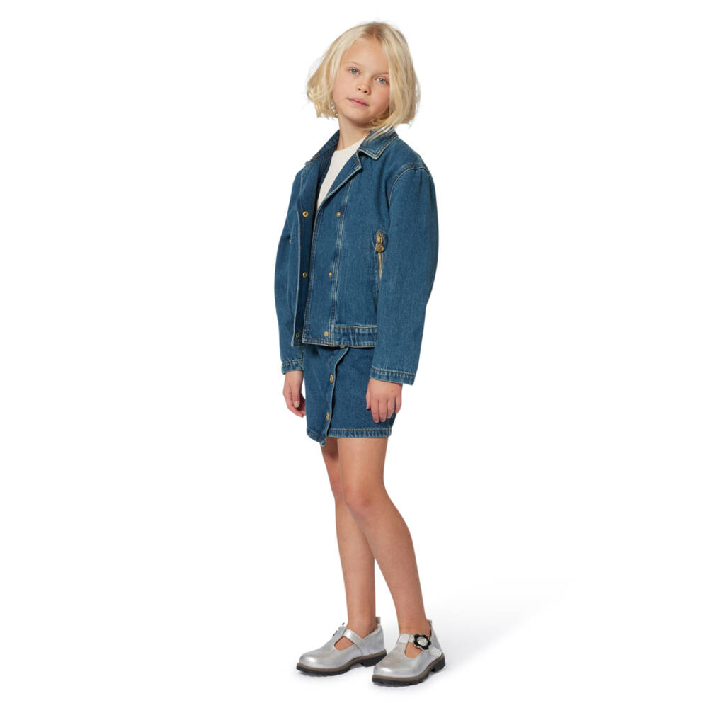 KENZO KIDS-Джинсовая куртка синяя для девочек | Childrensalon