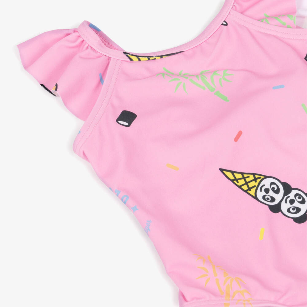 KENZO KIDS-Girls Pink Candy Print Swimsuit | Childrensalon