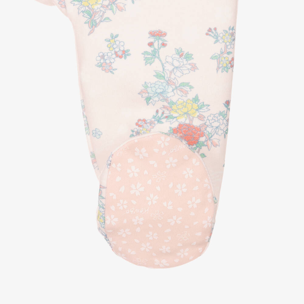 KENZO KIDS-Girls Pink Cotton Babysuit Gift Set | Childrensalon