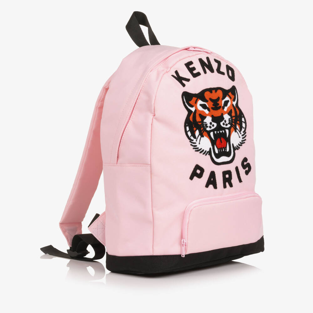 KENZO KIDS-Girls Pink Lucky Tiger Backpack (38cm) | Childrensalon