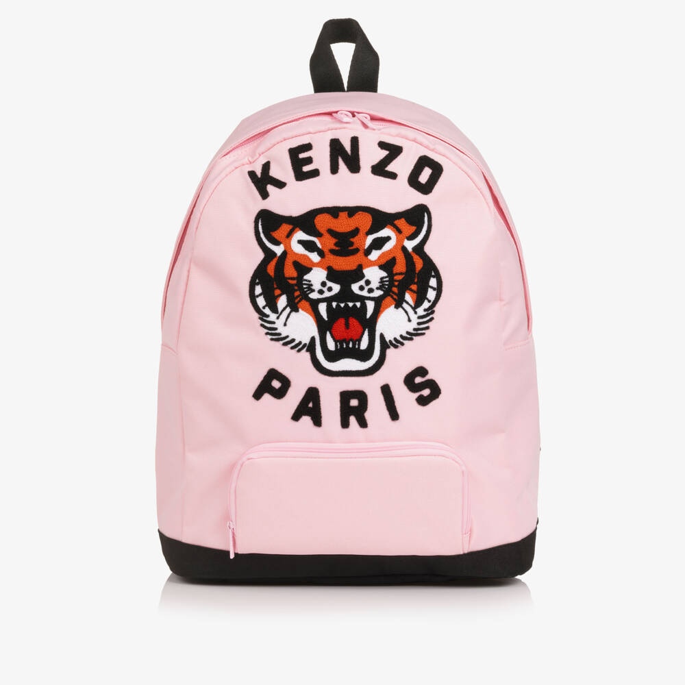KENZO KIDS-Girls Pink Lucky Tiger Backpack (38cm) | Childrensalon