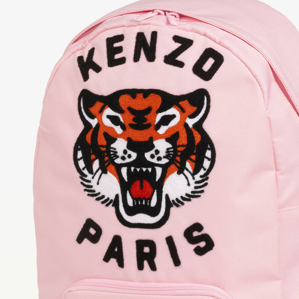 KENZO KIDS-Girls Pink Lucky Tiger Backpack (38cm) | Childrensalon
