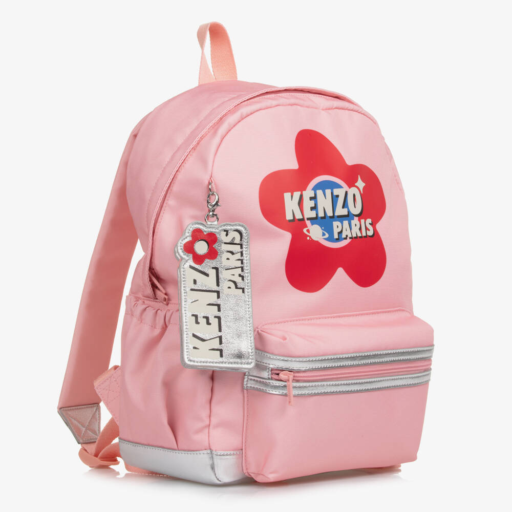 KENZO KIDS-Girls Pink Star Adventure Backpack (38cm) | Childrensalon
