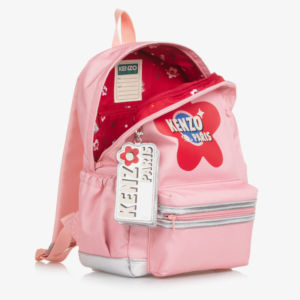 KENZO KIDS-Girls Pink Star Adventure Backpack (38cm) | Childrensalon