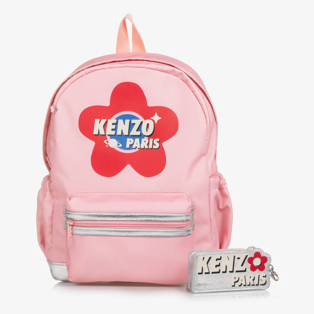 KENZO KIDS-Girls Pink Star Adventure Backpack (38cm) | Childrensalon