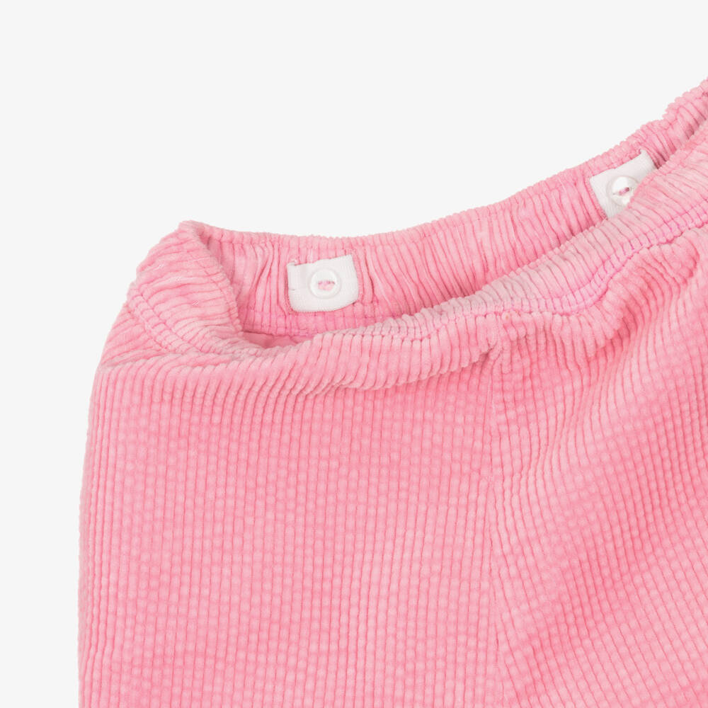 KENZO KIDS-Girls Pink Wide Leg Corduroy Trousers | Childrensalon