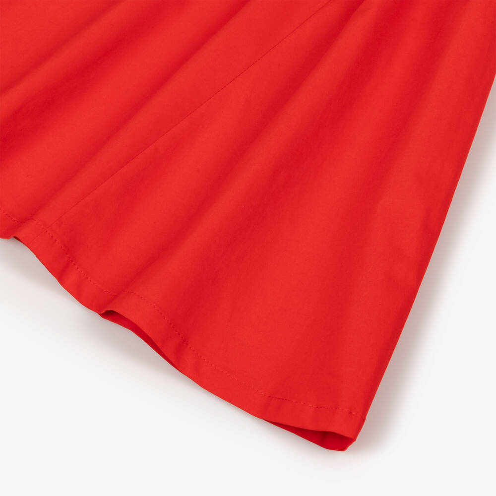 KENZO KIDS-Girls Red Cotton Poplin Lunar New Year Dress | Childrensalon