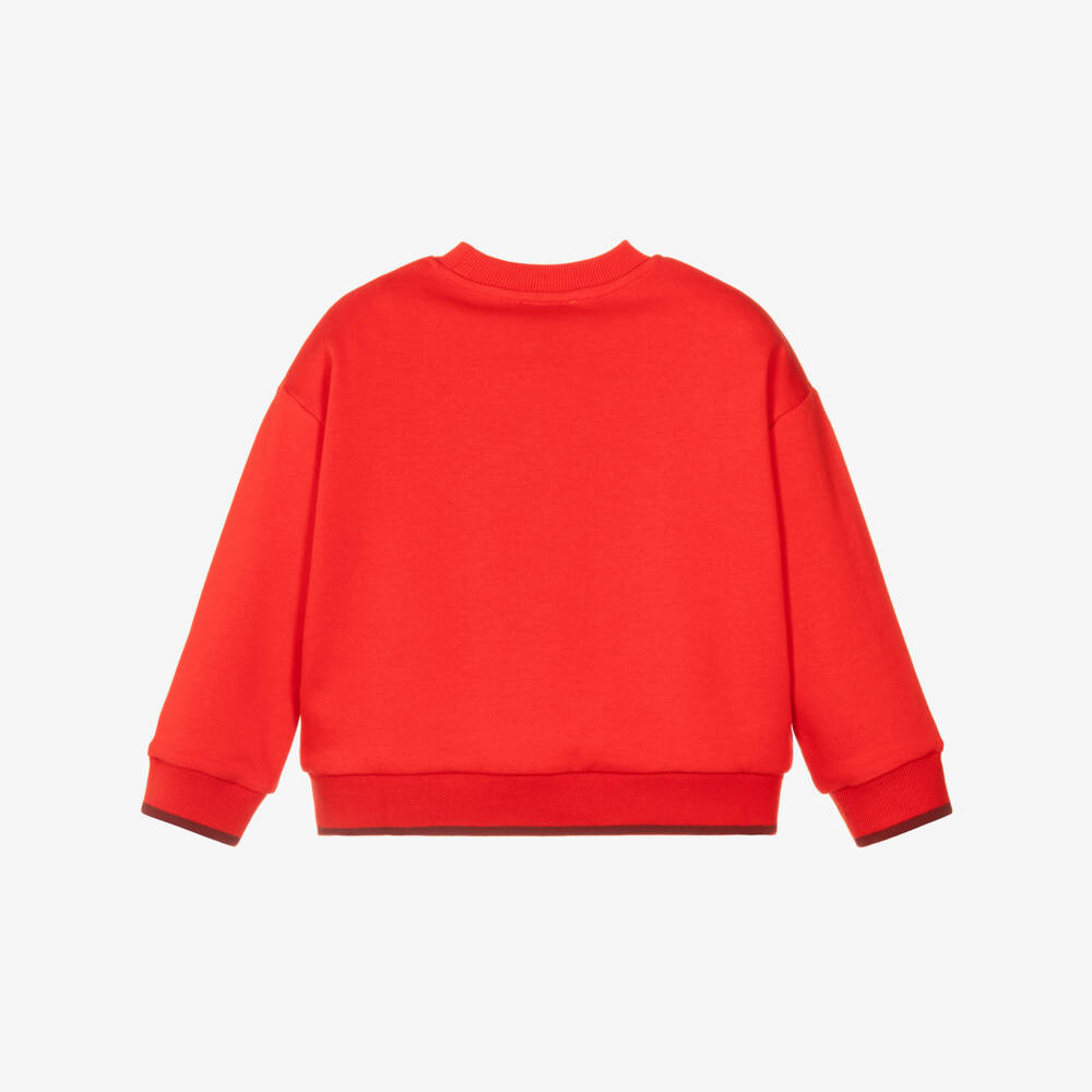 KENZO KIDS-Red Cotton Lunar New Year Sweatshirt | Childrensalon