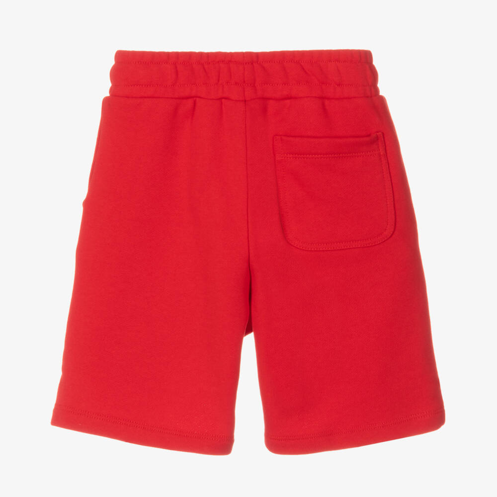KENZO KIDS-Red Cotton Snake Cotton Jersey Shorts | Childrensalon