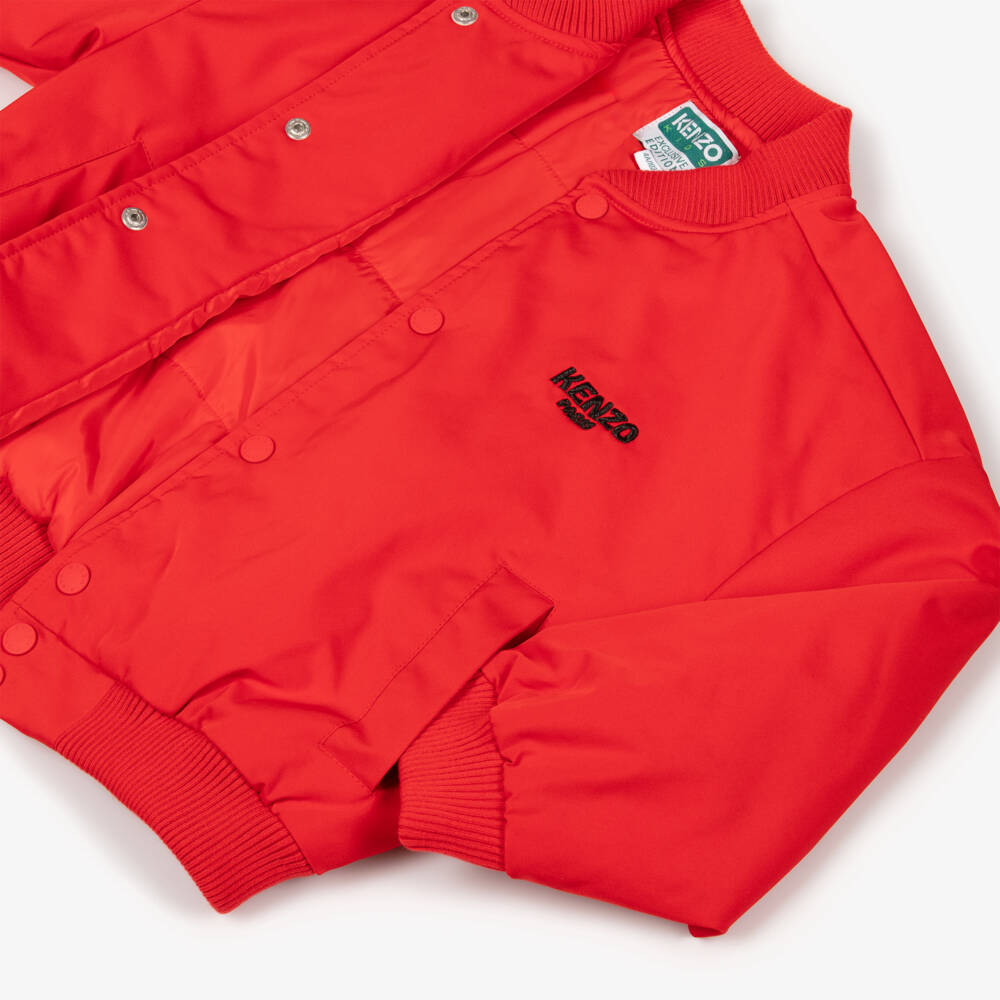 KENZO KIDS-Red Lunar New Year Bomber Jacket | Childrensalon