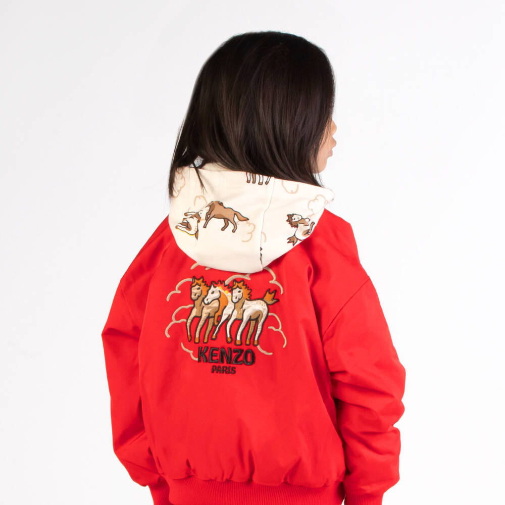 KENZO KIDS-Куртка-бомбер красная Lunar New Year | Childrensalon