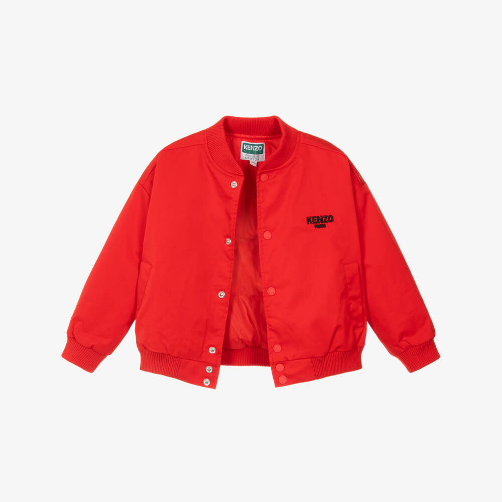 KENZO KIDS-Red Lunar New Year Bomber Jacket | Childrensalon
