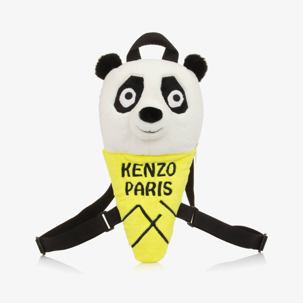 KENZO KIDS-Yellow & White Panda Ice Cream Backpack (33cm) | Childrensalon
