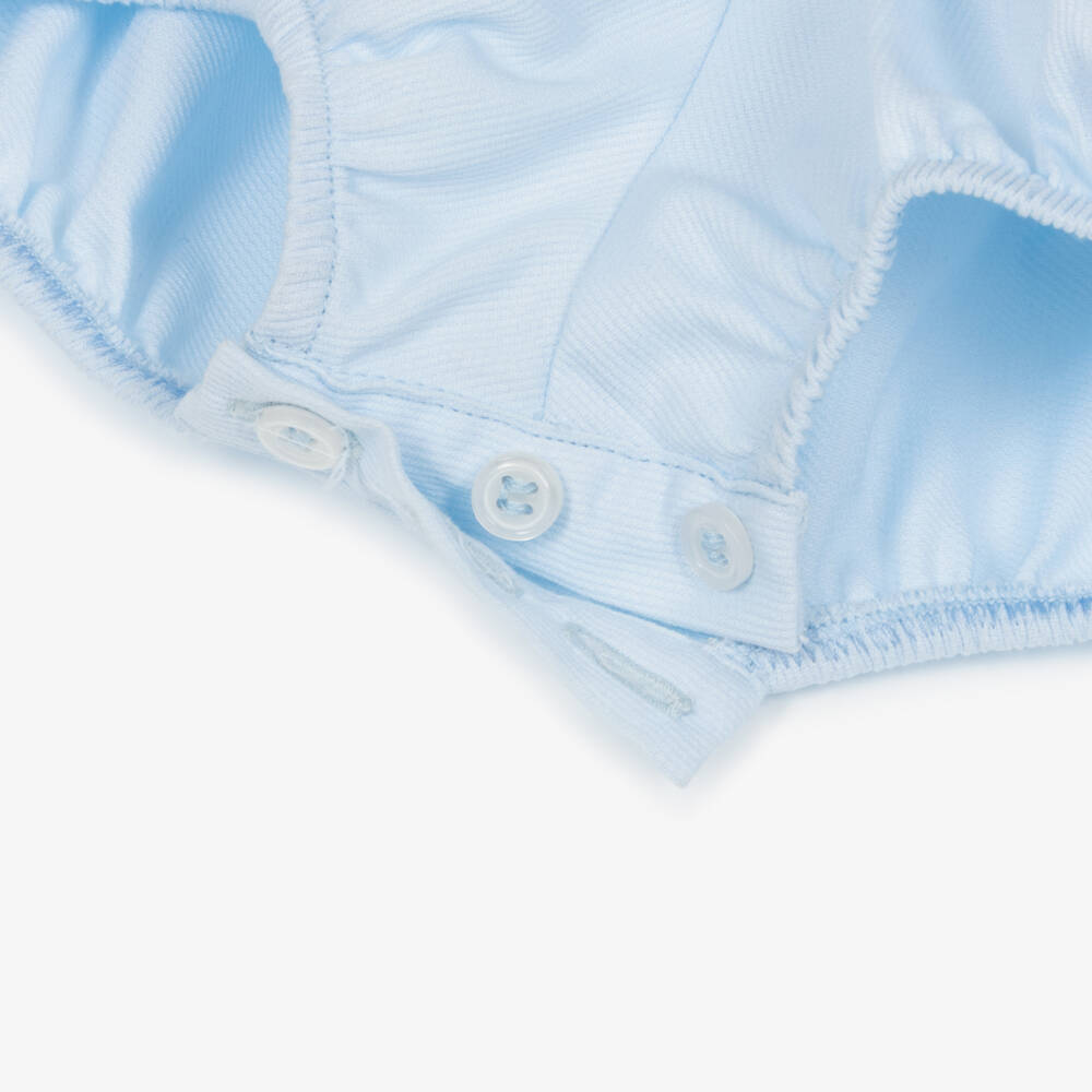 Kidiwi-Baby Boys Pale Blue Sailor Shortie | Childrensalon