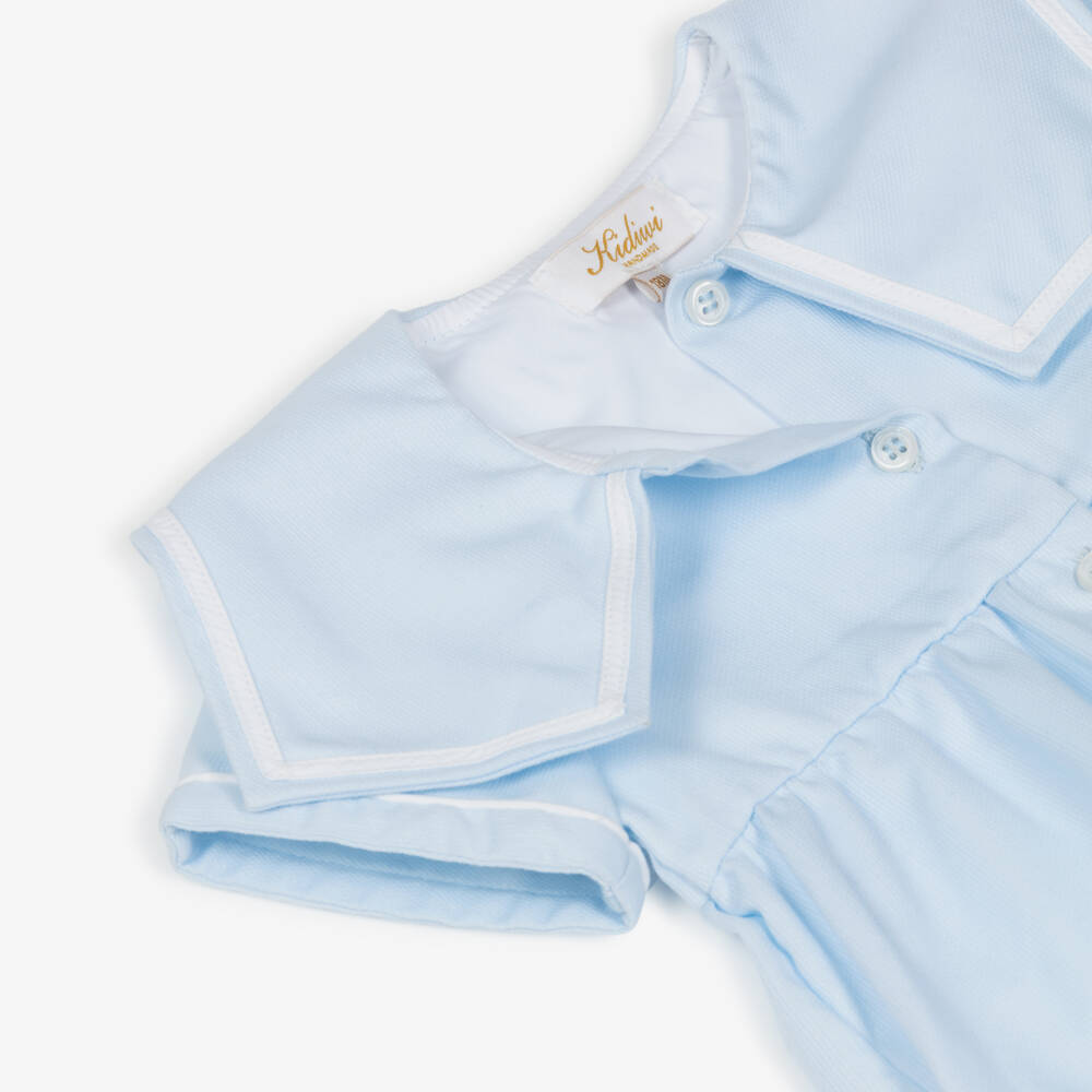 Kidiwi-Baby Boys Pale Blue Sailor Shortie | Childrensalon