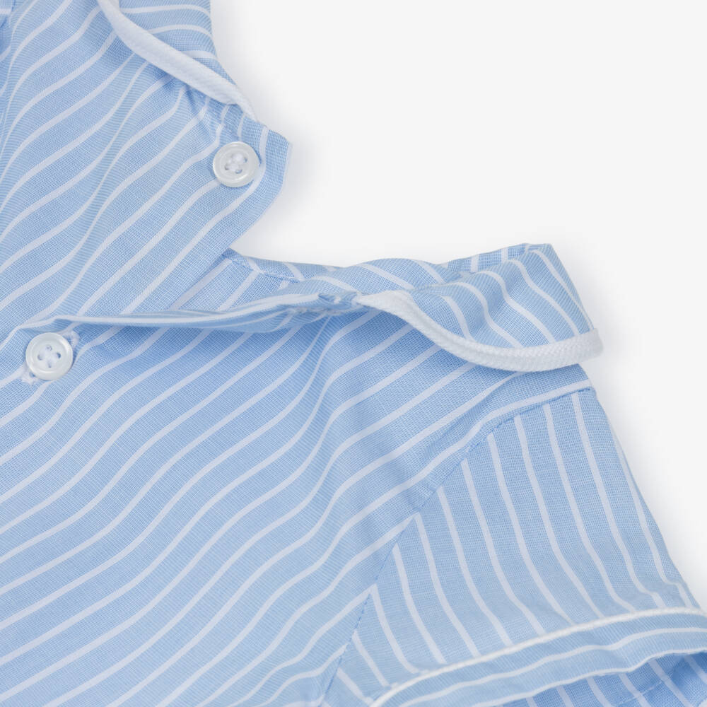 Kidiwi-Boys Blue & White Stripe Buster Suit | Childrensalon
