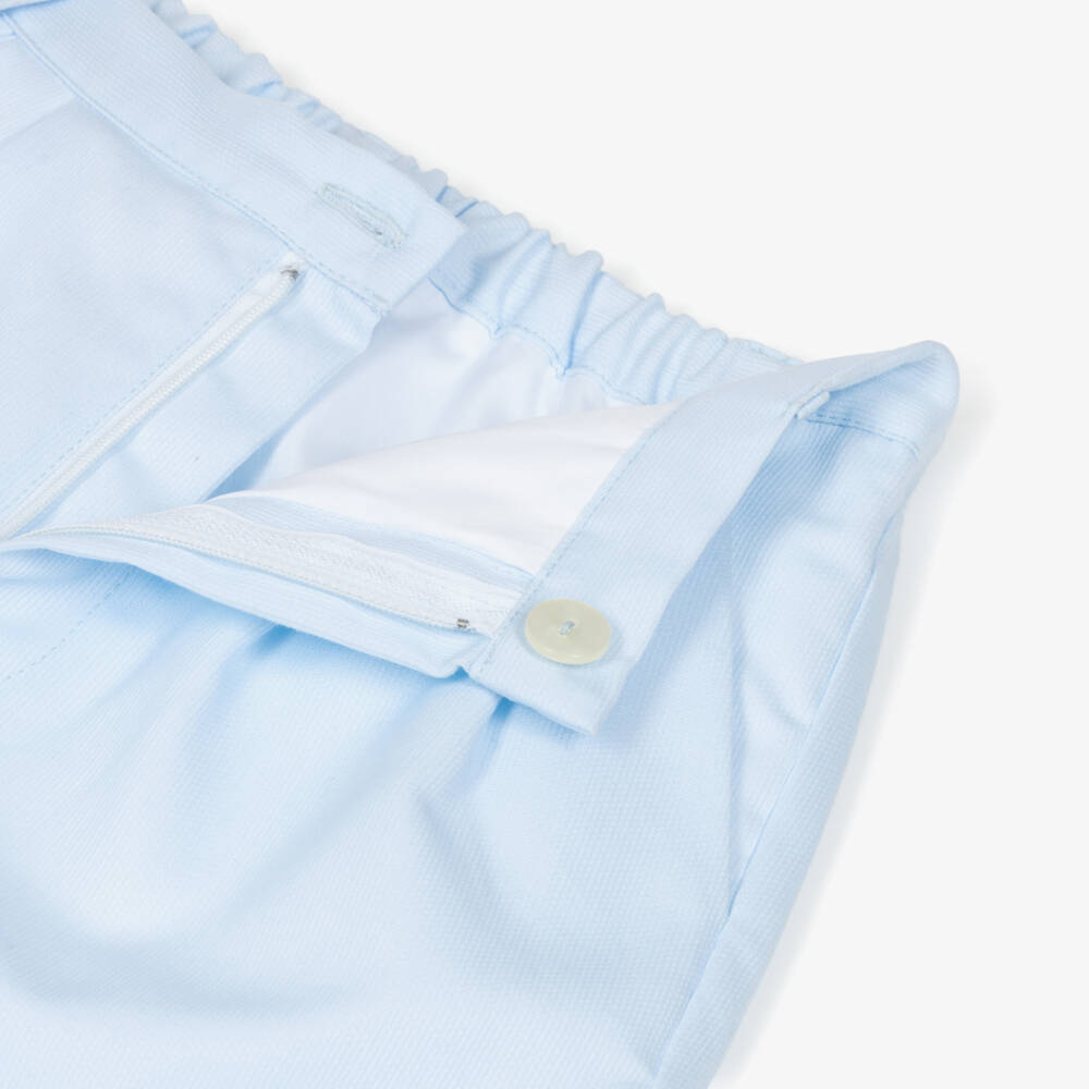 Kidiwi-Boys Ivory Shirt & Blue Shorts Set | Childrensalon