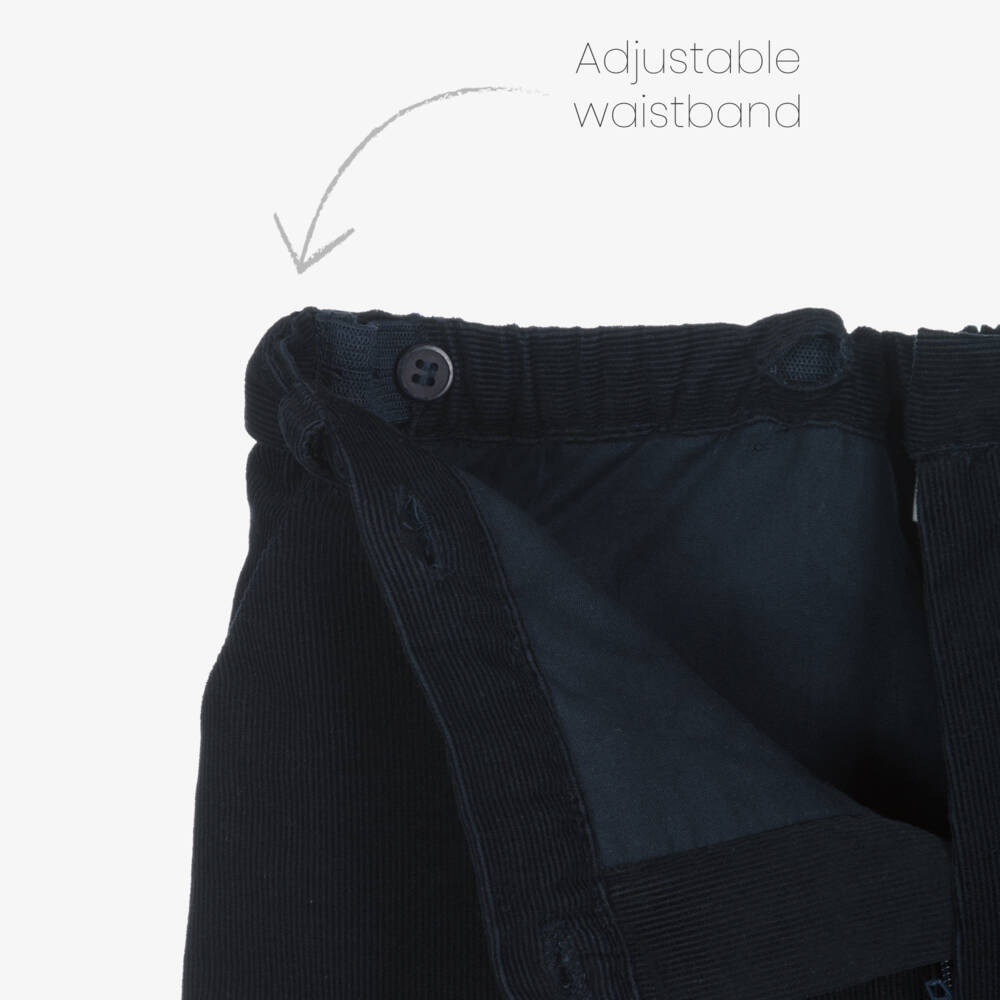 Kidiwi-طقم بنطلون كوردروي لون كحلي للأولاد | Childrensalon