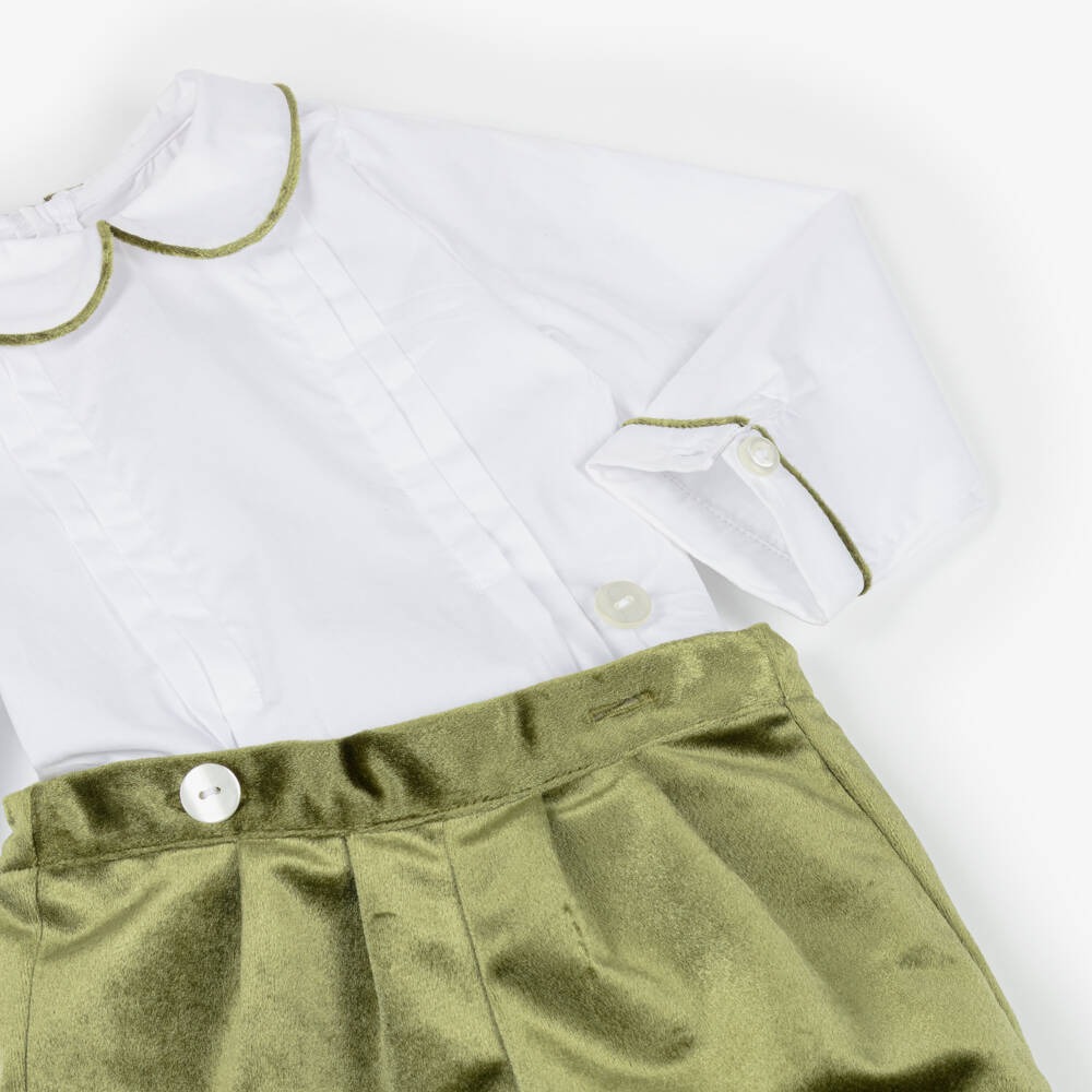 Kidiwi-Костюм бастер бело-оливковый для мальчиков | Childrensalon