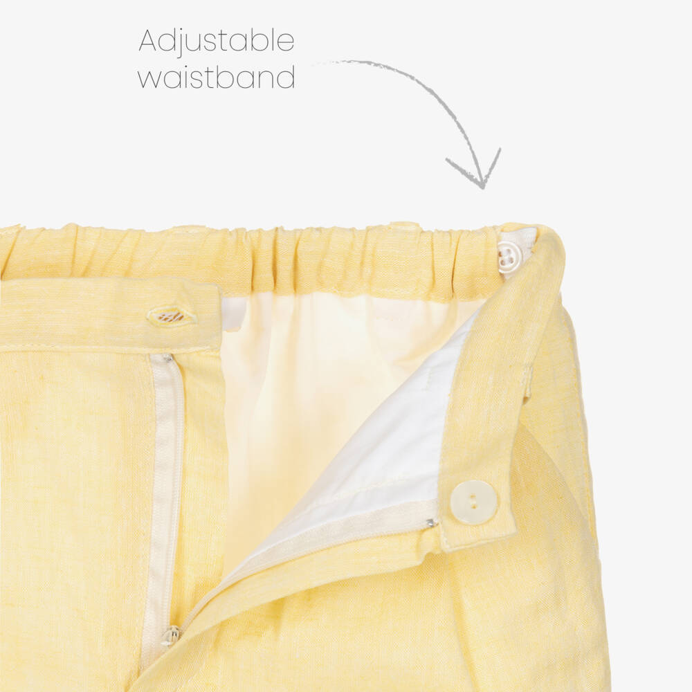 Kidiwi-Boys White Sailor Shirt & Yellow Cotton Shorts Set | Childrensalon