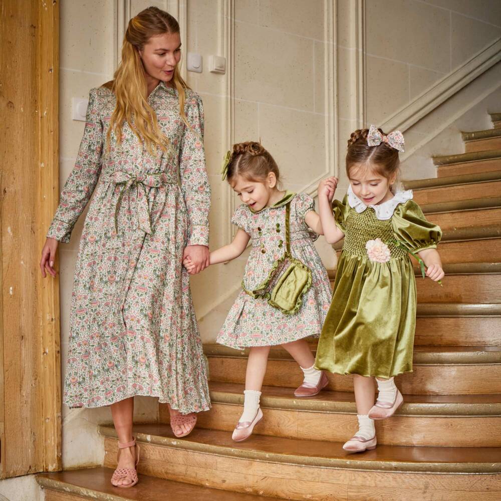 Kidiwi-Girls Pink Floral Handmade Hair Clip (12cm) | Childrensalon