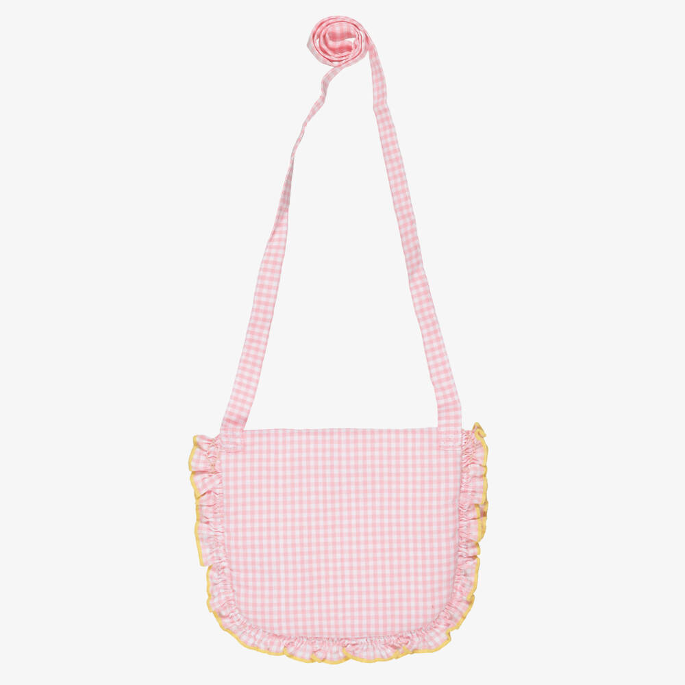 Kidiwi-Girls Pink Gingham Shoulder Bag (19cm) | Childrensalon