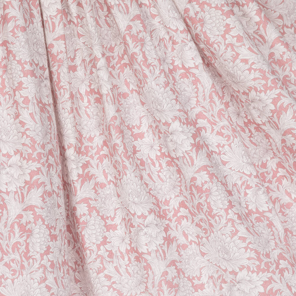 Kidiwi-Girls Pink Vintage Floral Print Smocked Dress | Childrensalon