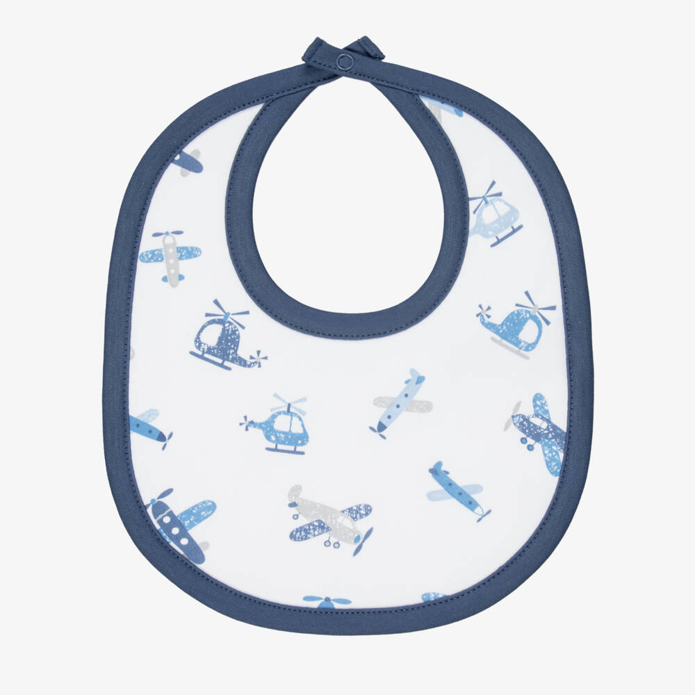 Kissy Kissy-Baby Boys Awesome Aircrafts Bib in Pima Cotton | Childrensalon