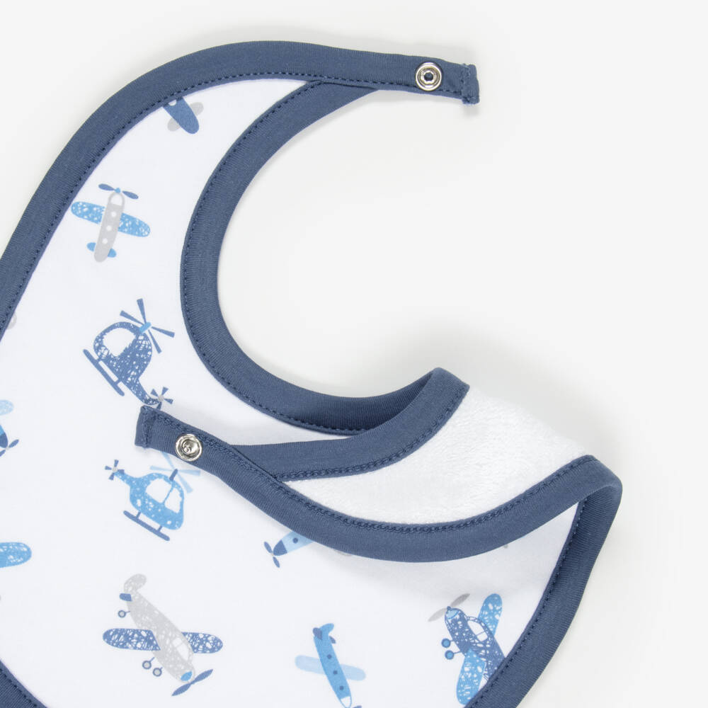 Kissy Kissy-Baby Boys Awesome Aircrafts Bib in Pima Cotton | Childrensalon