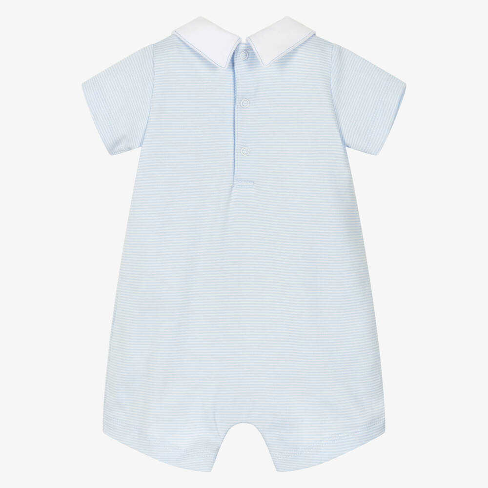Kissy Kissy-Baby Boys Blue Classic Treasures Pima Cotton Shortie | Childrensalon