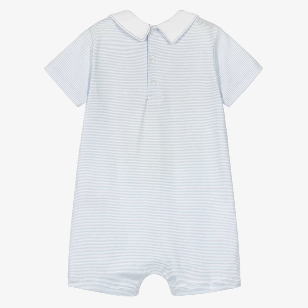 Kissy Kissy-Baby Boys Blue Classic Treasures Pima Cotton Shortie | Childrensalon