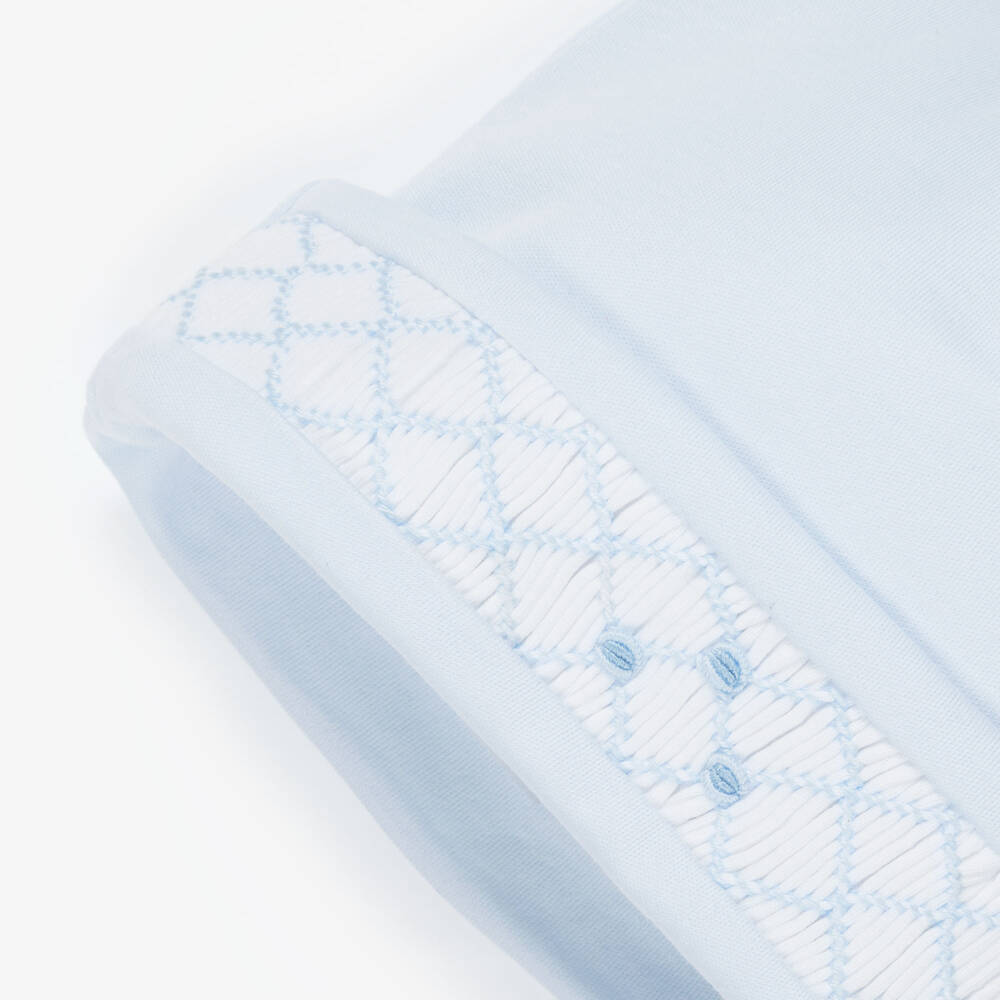 Kissy Kissy-Голубая шапка ручной вышивки для малышей мальчиков | Childrensalon