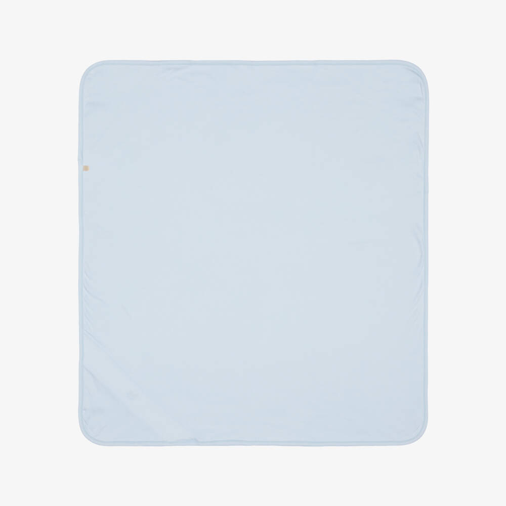 Kissy Kissy-Baby Boys Blue Hand-Smocked Blanket in Pima Cotton (75cm) | Childrensalon