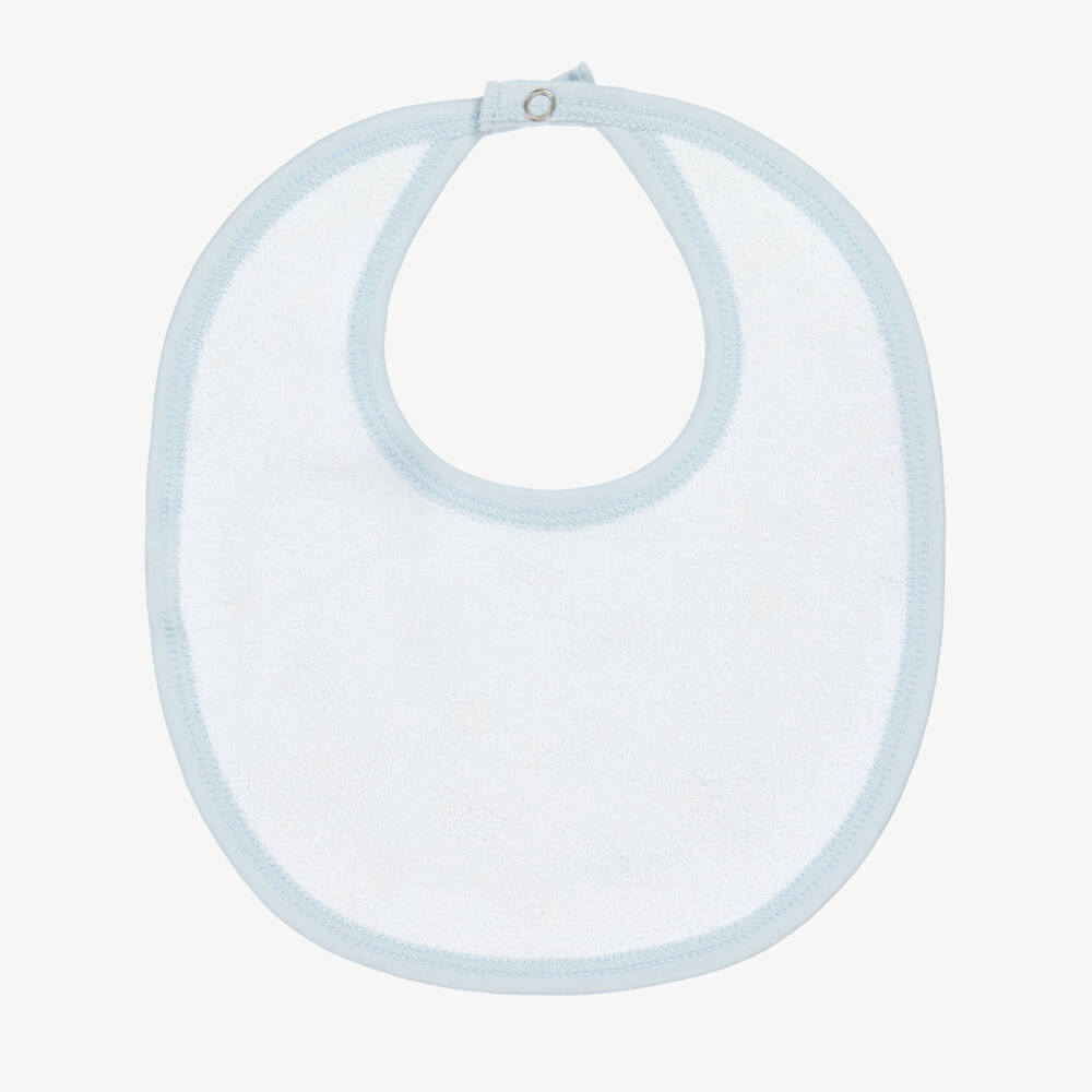 Kissy Kissy-Baby Boys Blue Pima Cotton Air Adventures Bib | Childrensalon