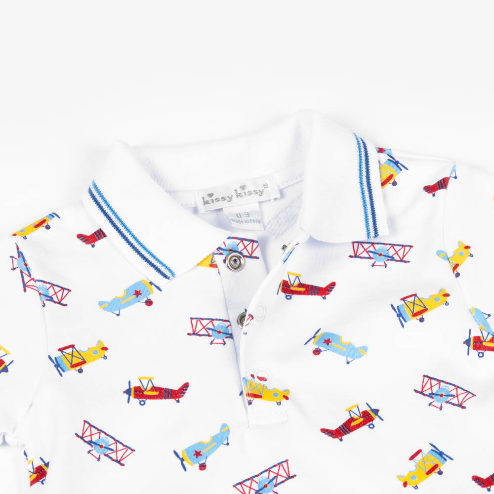 Kissy Kissy-Baby Boys Blue Pima Cotton Lets Fly Away Shorts Set | Childrensalon