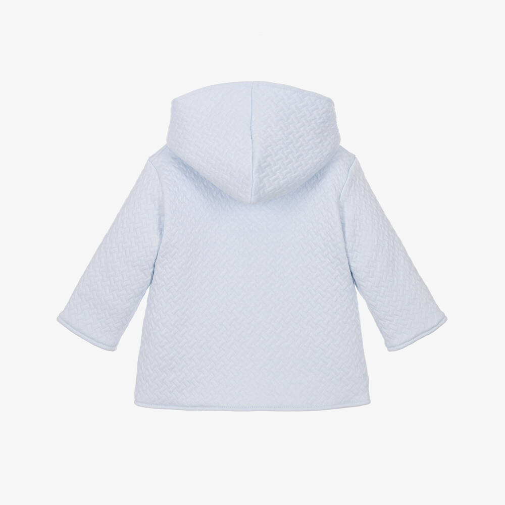 Kissy Kissy-Baby Boys Blue Quilted Cotton Pram Coat | Childrensalon