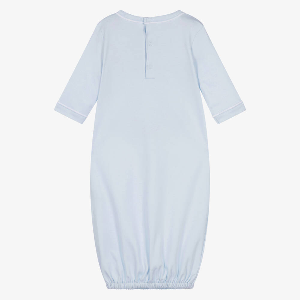 Kissy Kissy-Baby Boys Blue Smocked Pima Cotton Day Gown | Childrensalon