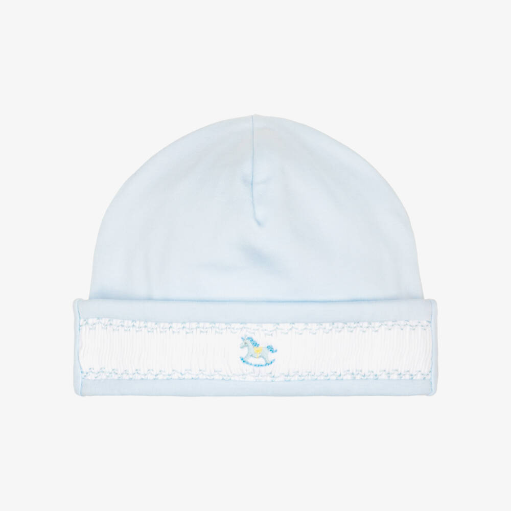 Kissy Kissy-Baby Boys Hand-Smocked Hat in Pima Cotton | Childrensalon