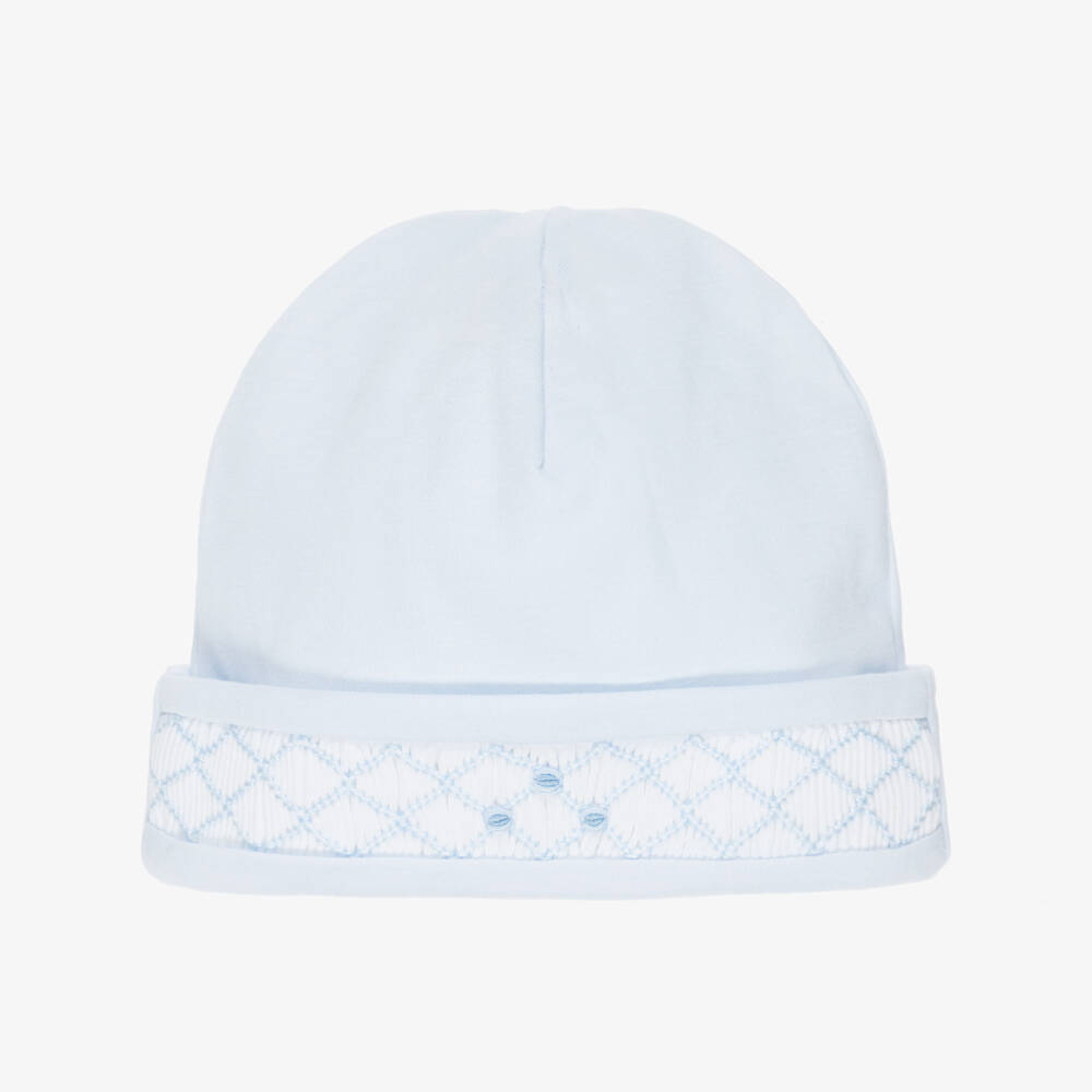 Kissy Kissy-Шапка голубая из пима хлопка с ручной вышивкой для малышей | Childrensalon