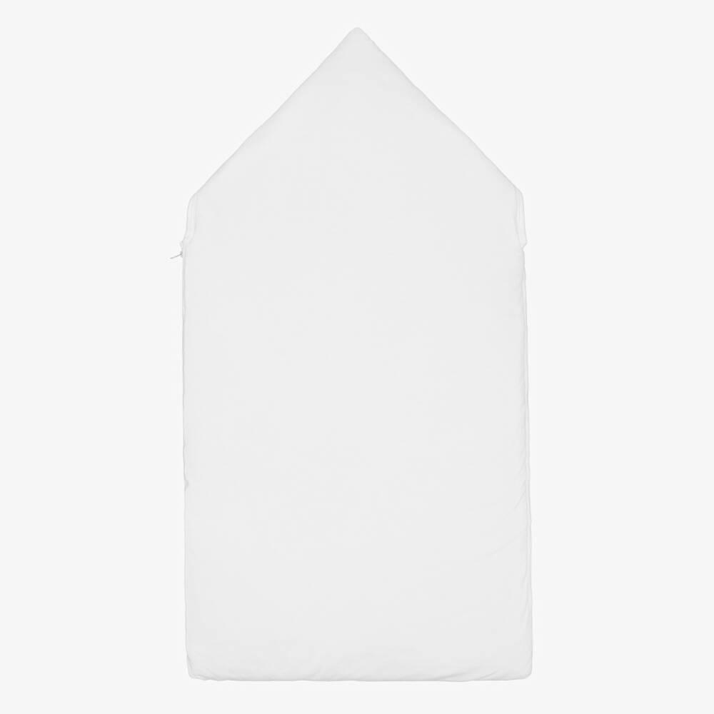 Kissy Kissy-Baby Boys White Pima Cotton Goodnight Bears Nest (76cm) | Childrensalon