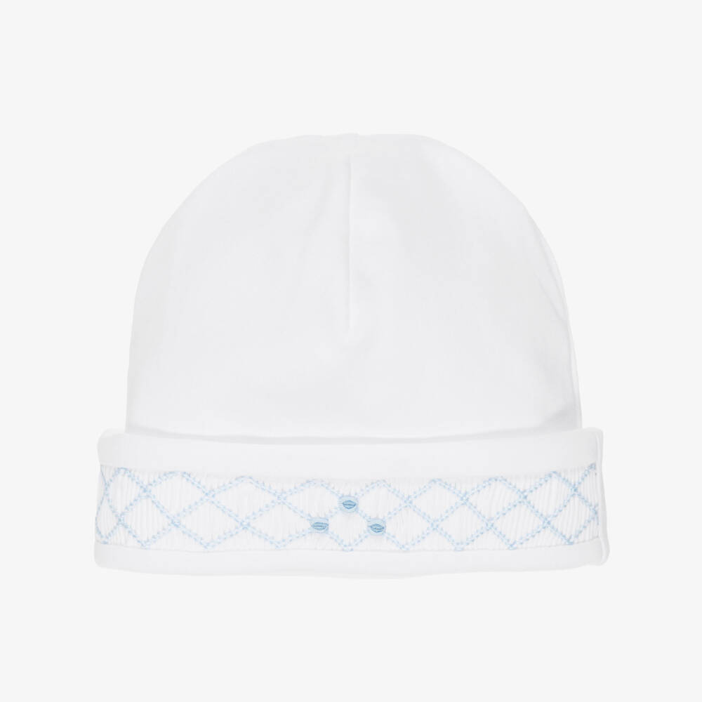 Kissy Kissy-Шапка белая из хлопка Пима с ручной вышивкой для малышей | Childrensalon