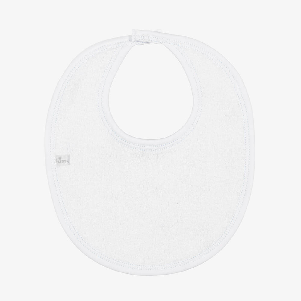 Kissy Kissy-Baby Boys White Pima Cotton Jungle Hang Out Print Bib | Childrensalon